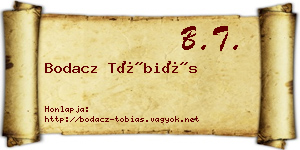 Bodacz Tóbiás névjegykártya